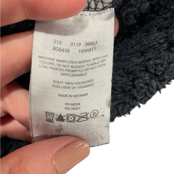 Columbia Sherpa Full Zip Little Girls Black and Pink Jacket With Pockets GUC - Picture 3 of 9